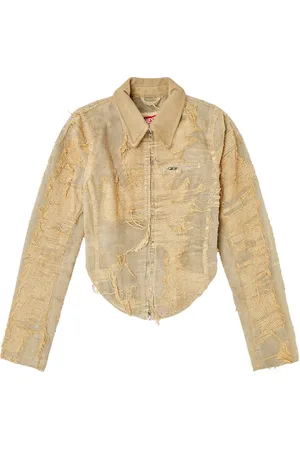 Diesel Cropped-Jacke mit Rundhalsausschnitt