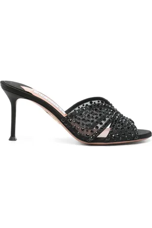 Aquazzura Crystal Lover Mules 75mm