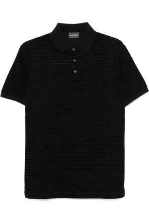 Emporio Armani Poloshirt mit beflocktem Logo