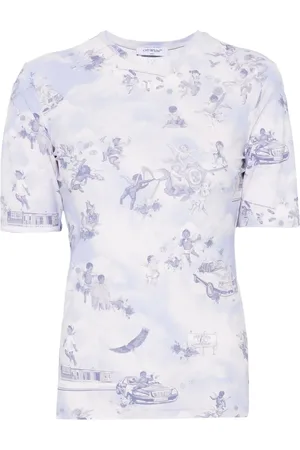 OFF-WHITE T-Shirt mit White Fresco-Print