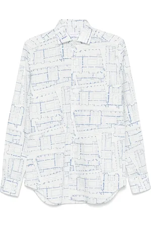 Xacus Hemd mit Blaupausen-Print