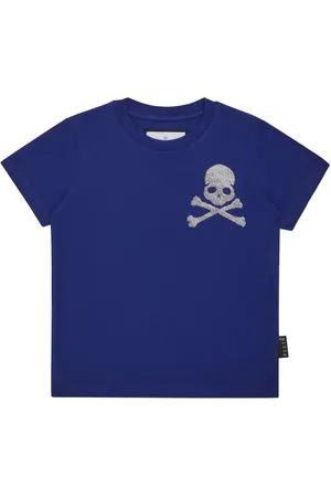 Philipp Plein Strass Skull&Bones T-Shirt