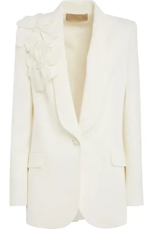 Elie saab Blazer mit Blumenapplikation
