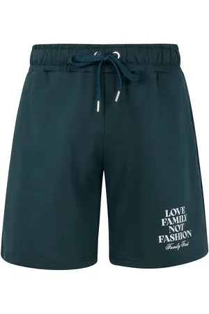 Family First Shorts mit Slogan-Print