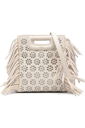 Maje Mini Tote Bag aus Leder mit Lochmuster