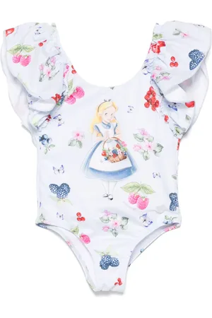 MONNALISA X Disney Badeanzug mit Alice-Print