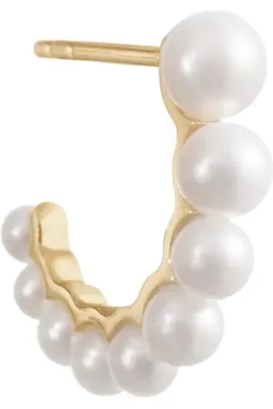 SOPHIE BILLE BRAHE 14kt recycelter Petit Boucle de Perle Gelbgoldohrring mit Süßwasserperle
