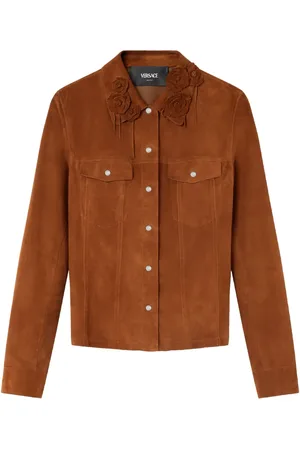 VERSACE Wildlederjacke mit Blumen