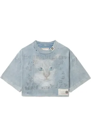 Maison Mihara Yasuhiro T-Shirt mit Katzen-Print