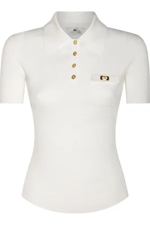 Elisabetta Franchi Geripptes Poloshirt