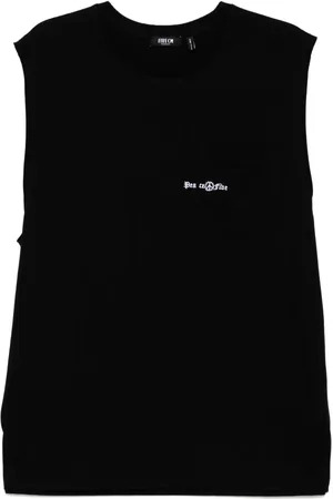FIVE CM Trägershirt mit Logo-Stickerei