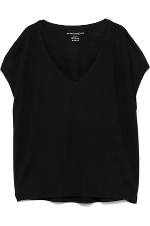 Majestic T-Shirt mit V-Ausschnitt