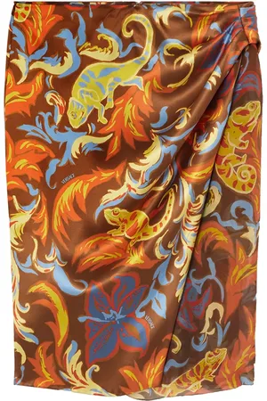 VERSACE Exotic Barocco Midirock in A-Linie