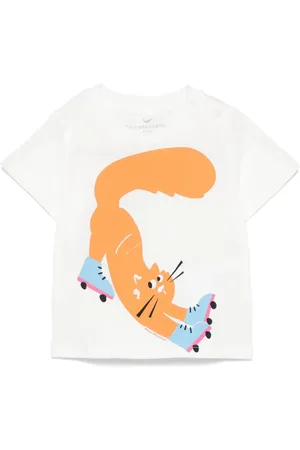 Stella McCartney T-Shirt mit Katzen-Print