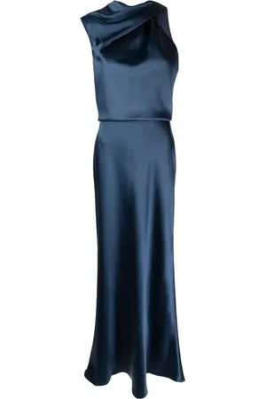 Amsale Asymmetrisches Abendkleid aus Satin