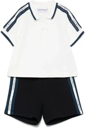Emporio Armani Short-Set mit Logo-Streifen