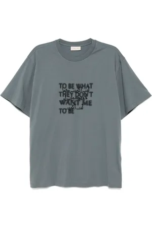 QASIMI T-Shirt mit verwischter Kalligrafie