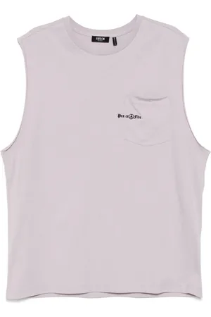 FIVE CM Trägershirt mit Logo-Stickerei
