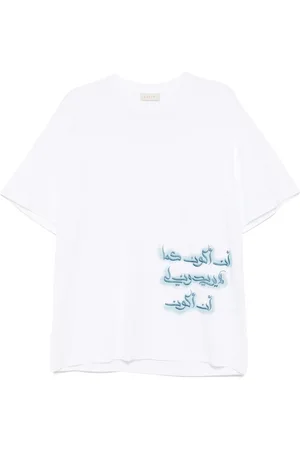 QASIMI T-Shirt mit verwischter Kalligrafie