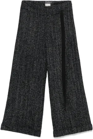 Salvatore Ferragamo 2000s Hose im Bouclé-Design