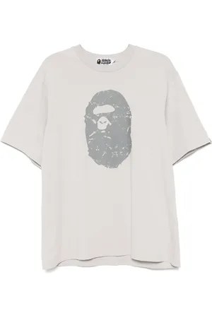 A Bathing Ape Ausgeblichenes T-Shirt mit Affenkopf