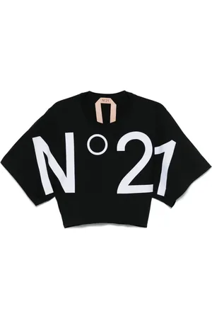 Nº21 Cropped-T-Shirt mit Logo-Print