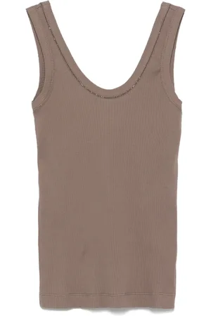 Brunello Cucinelli Geripptes Tanktop