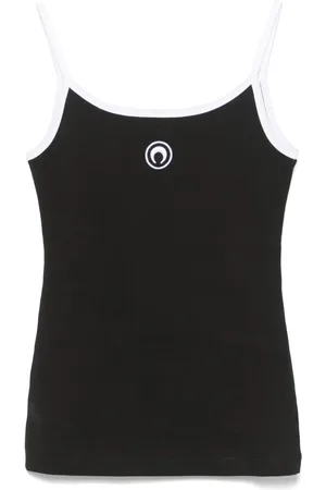 Marine Serre Geripptes Moon Logo Tanktop