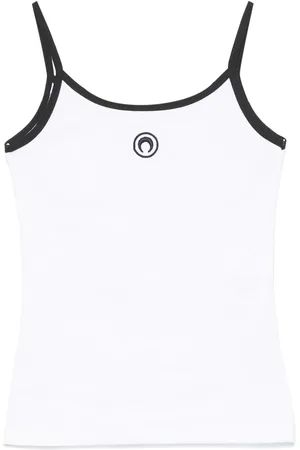 Marine Serre Geripptes Moon Logo Tanktop