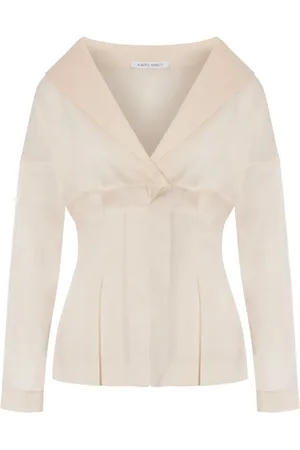 Alberta Ferretti Bluse mit Schalkragen