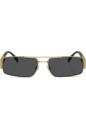 VERSACE Eckige Sonnenbrille mit Greca-Detail