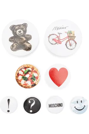 Moschino Anstecknadeln mit Logo (8er-Set)