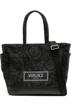 VERSACE Schultertasche mit Logo-Stickerei