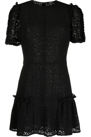AMEN Minikleid mit Blumenstickerei