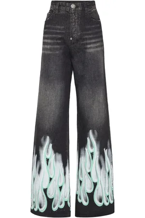 Philipp Plein Jeans mit Flammen-Print