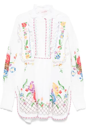 VALENTINO GARAVANI Minikleid mit Blumenstickerei