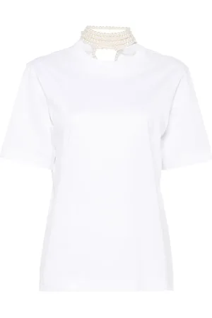 Carven T-Shirt mit Kunstperlen
