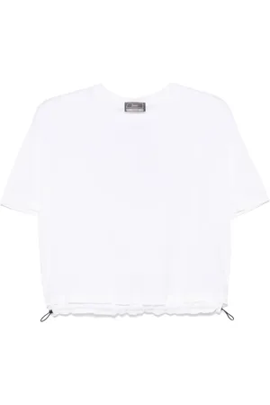 HERNO T-Shirt mit Kordelzug-Saum