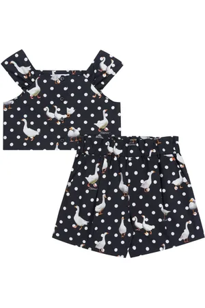 Moschino Top und Shorts mit Gänse-Print