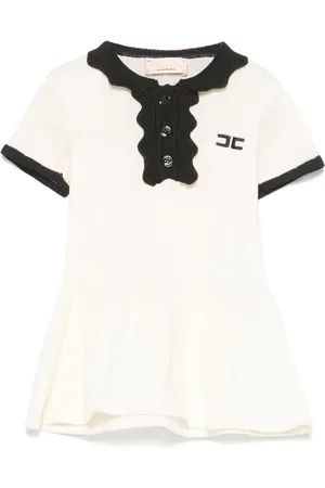 Elisabetta Franchi Kleid mit Logo-Stickerei