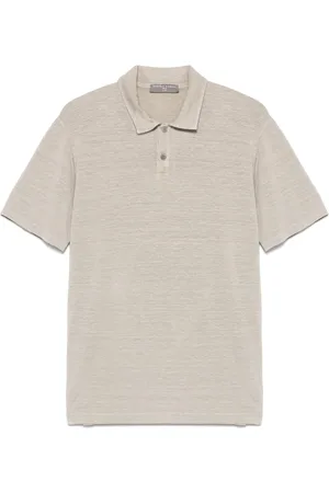 Daniele Fiesoli Poloshirt mit Slub-Textur