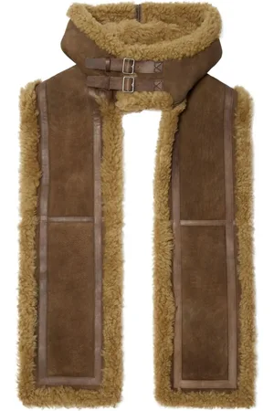 Burberry Schal aus Shearling mit Kapuze