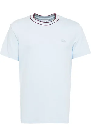 Lacoste Piqué T-Shirt mit gestreiftem Kragen