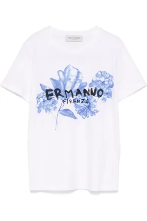 Ermanno Firenze T-Shirt mit Kristallen