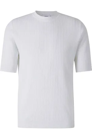 LARDINI T-Shirt aus geripptem Strick
