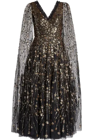 Needle & Thread Cape-Kleid mit Pailletten