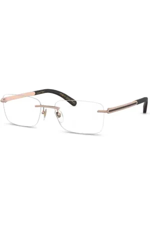 Bvlgari Rahmenlose Brille mit eckigen Gläsern
