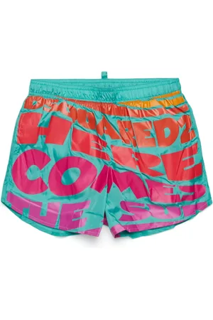 Dsquared2 Badeshorts mit Slogan-Print