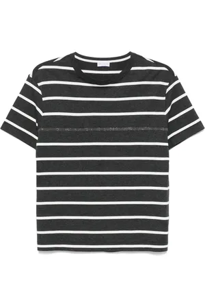 Brunello Cucinelli Gestreiftes T-Shirt