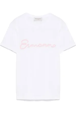 Ermanno Firenze T-Shirt mit Kristallen